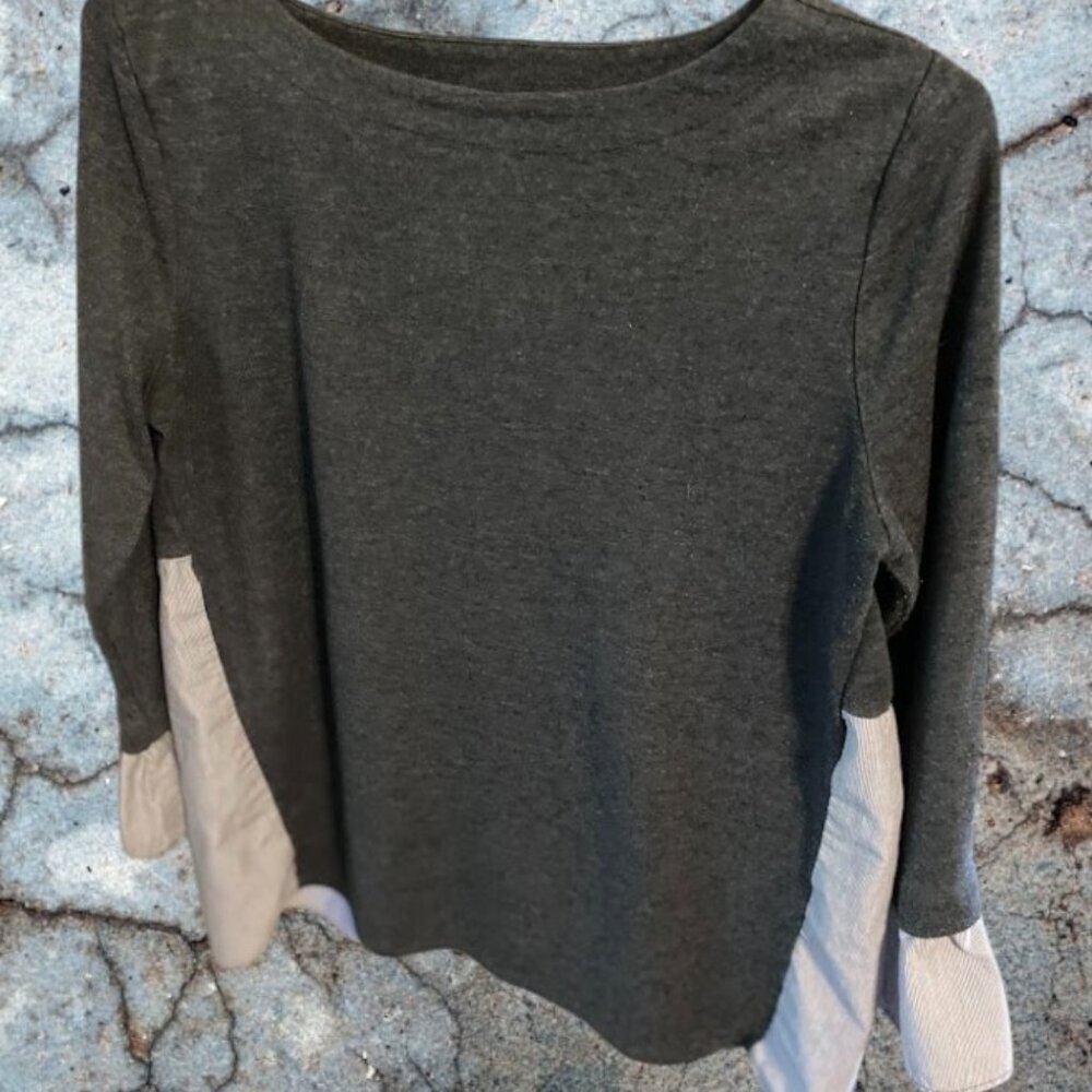 Loft Women's Two-Tone Ruffle Top - Picture 3 of 7